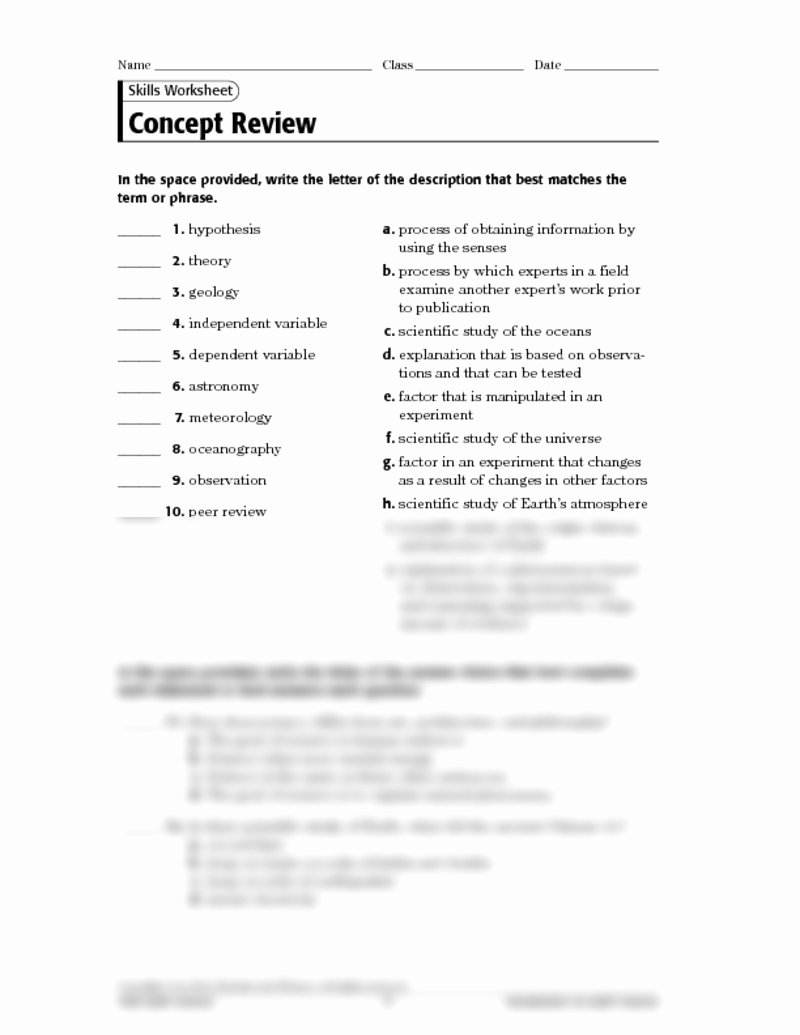 Science World Worksheet Answers Luxury Earth Concept Review Ch 1 Pdf Earth Science with Krupa