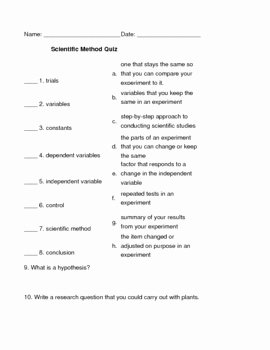 Scientific Method Practice Worksheet Awesome Scientific Method Quiz by Stef
