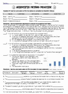 Scientific Method Review Worksheet Awesome Middle School Scientific Method Worksheet