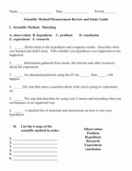 Scientific Method Review Worksheet Awesome Scientific Method Review Worksheet