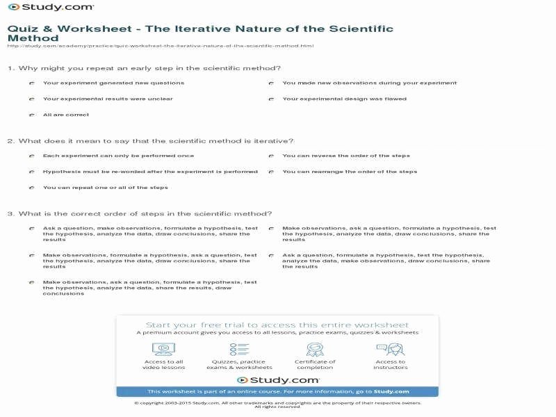 Scientific Method Review Worksheet Unique Scientific Method Worksheet Answers