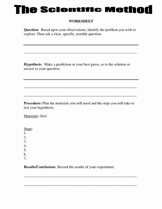 Scientific Method Steps Worksheet Lovely 4th Grade Science Worksheets Scientific Method