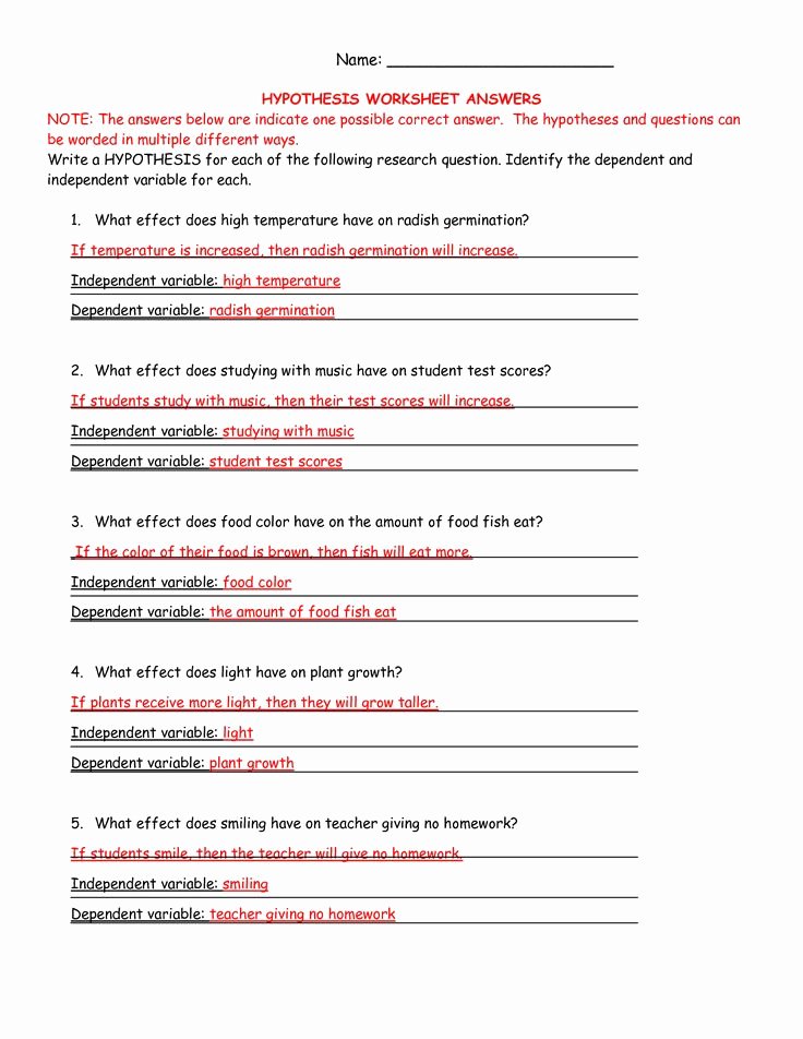 Scientific Method Story Worksheet Answers Awesome Ag Science Hypothesis Worksheet Answers