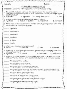 Scientific Method Story Worksheet Answers Lovely Scientific Method Exit Ticket Vocabulary Review Sheet