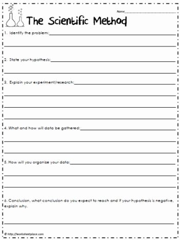 Scientific Method Worksheet 4th Grade Lovely Scientific Method Template