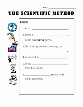 Scientific Method Worksheet 5th Grade Awesome Scientific Method 6 Steps Worksheet by Monica Lukins