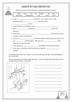 Scientific Method Worksheet 5th Grade Inspirational Safety In the Science Lab Worksheet