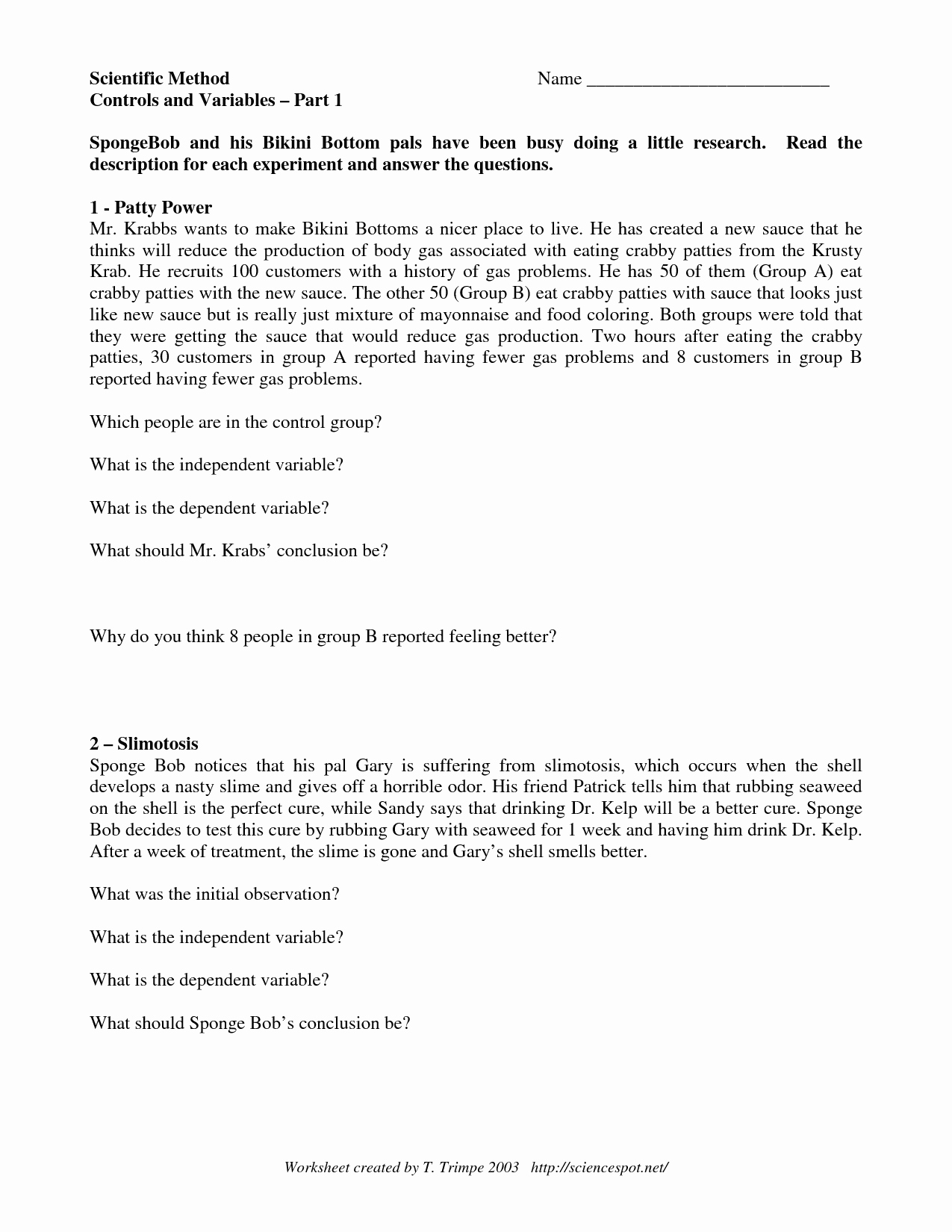 50 Scientific Method Worksheet Answer Key