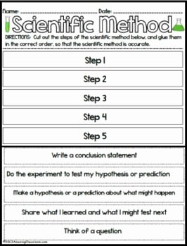Scientific Method Worksheet High School Fresh Scientific Method order Activity