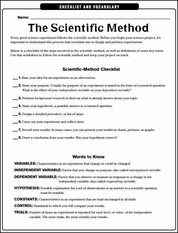 50 Scientific Method Worksheet High School Chessmuseum Template Library