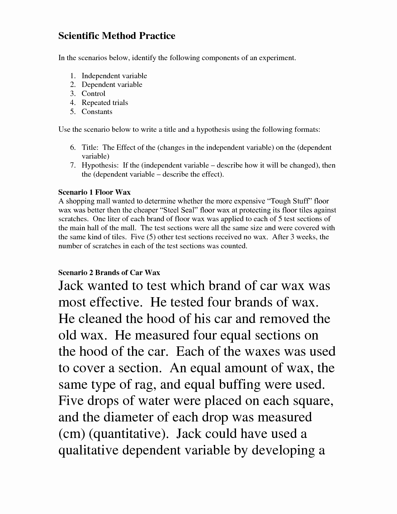 Scientific Method Worksheet Middle School Inspirational How to Write A Hypothesis for 5th Grade