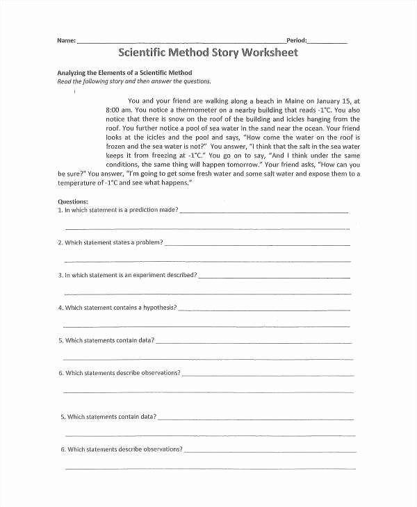 Scientific Method Worksheet Pdf Fresh Scientific Method Worksheet Pdf