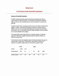 Scientific Notation Practice Worksheet Inspirational Practice with Scientific Notation Worksheet for 7th 12th