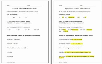 Scientific Notation Practice Worksheet Lovely Exponents and Scientific Notation Activity by Wise Guys