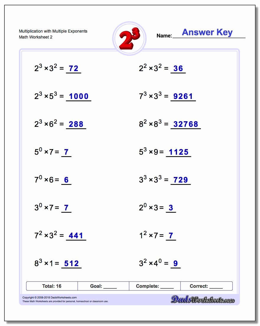 Scientific Notation Practice Worksheet Unique Multiplication with Exponents