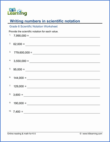 Scientific Notation Word Problems Worksheet Inspirational Grade 6 Place Value &amp; Scientific Notation Worksheets