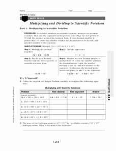 Scientific Notation Worksheet 8th Grade Best Of Multiplying and Dividing In Scientific Notation 8th 10th