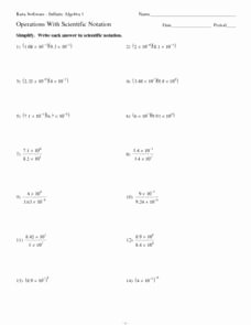 Scientific Notation Worksheet 8th Grade Lovely Operations with Scientific Notation Worksheet for 8th
