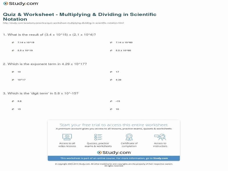 Scientific Notation Worksheet Answer Key Awesome Multiplying and Dividing Scientific Notation Worksheet