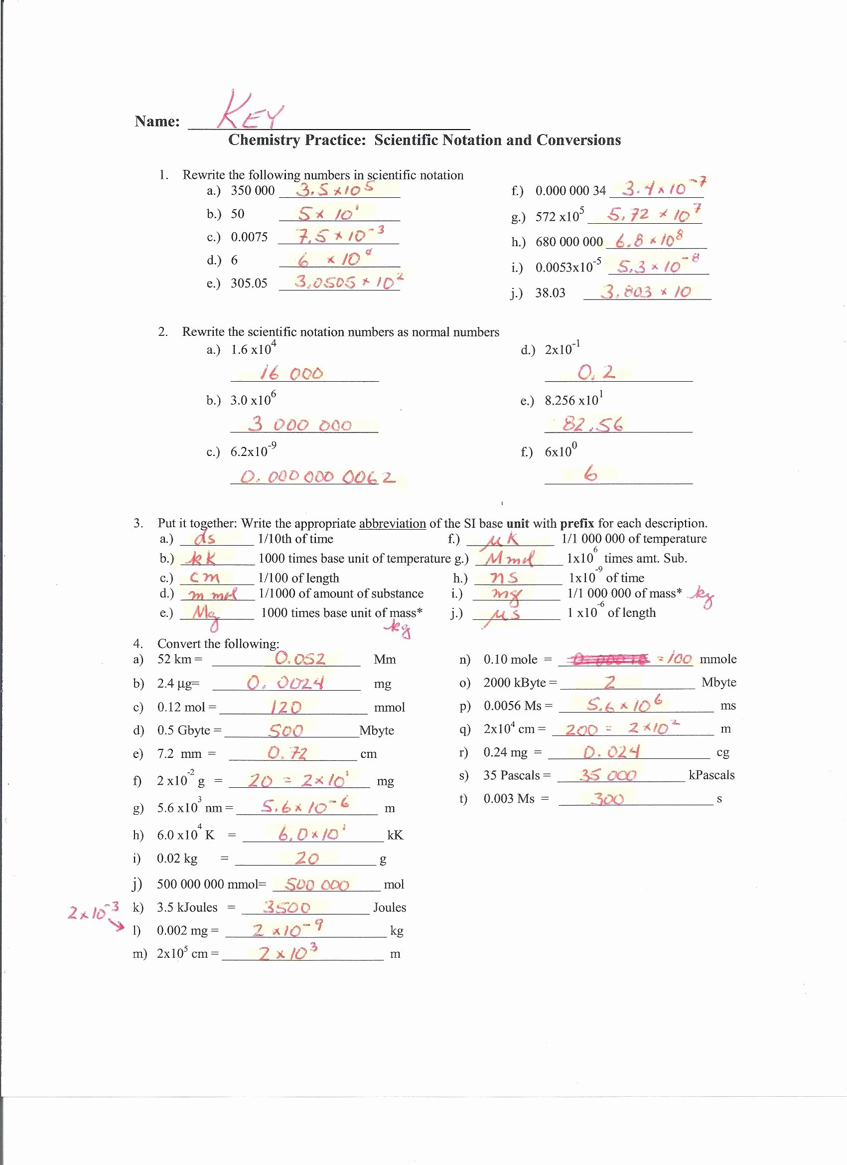 Scientific Notation Worksheet Answer Key Best Of Mr D S Cp Chemistry 2018 2019 Web Page