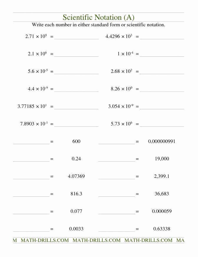 Scientific Notation Worksheet Answers Fresh Multiplying and Dividing Scientific Notation Worksheet