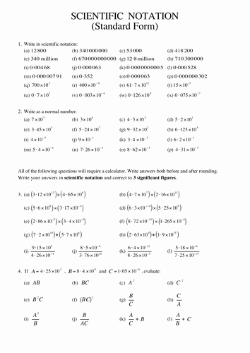 Scientific Notation Worksheet Answers Fresh Scientific Notation by Tumshy Teaching Resources Tes
