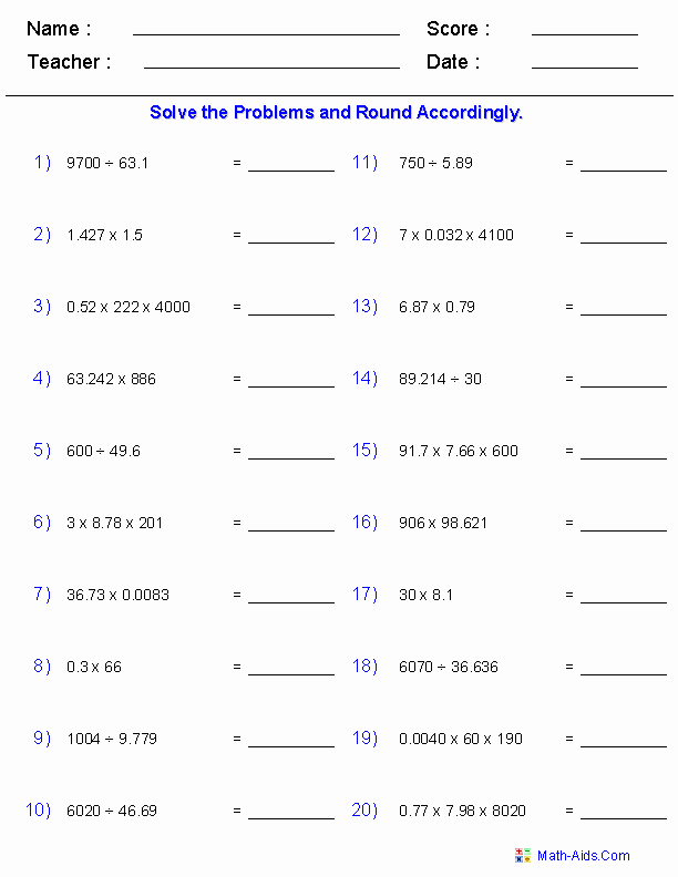 Scientific Notation Worksheet Chemistry Beautiful Multiplying and Dividing with Significant Digits