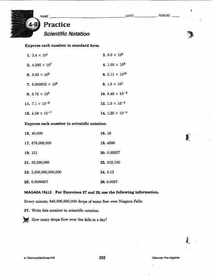 50 Scientific Notation Worksheet Chemistry