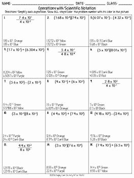 Scientific Notation Worksheet with Answers New Halloween Math Operations with Scientific Notation