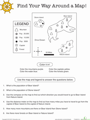 Second Grade social Studies Worksheet Awesome Find Your Way Around A Map Worksheet