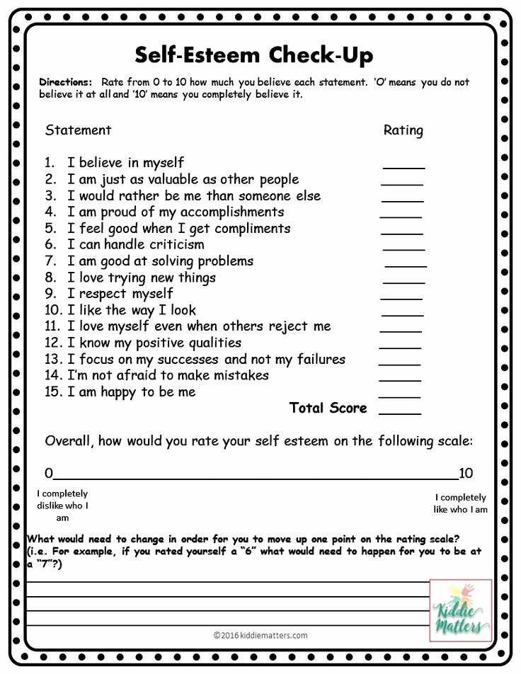 Self Esteem Worksheet for Adults New Self Esteem Building Small Group Counseling Lesson Plans
