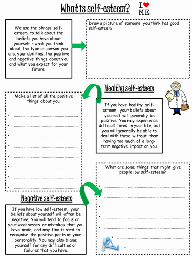Self Esteem Worksheet for Teens Best Of Self Esteem Worksheet by Lharris24 Teaching Resources Tes
