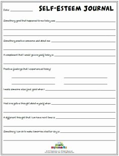 Self Esteem Worksheet for Teens Elegant About Me Self Esteem Sentence Pletion Worksheet