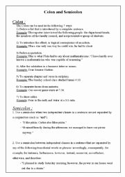Semicolon and Colon Worksheet New Punctuation Worksheets