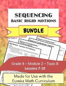 Sequence Of Transformations Worksheet Luxury Sequence Basic Rigid Motions Worksheet Bundle