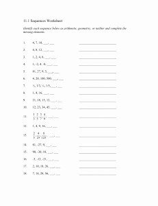 Sequences and Series Worksheet Lovely Arithmetic Series Practice Worksheet 2