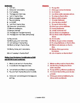 Ser Estar Worksheet Answers Best Of Ser Vs Estar Game Grammar Practice by Spectacular Spanish