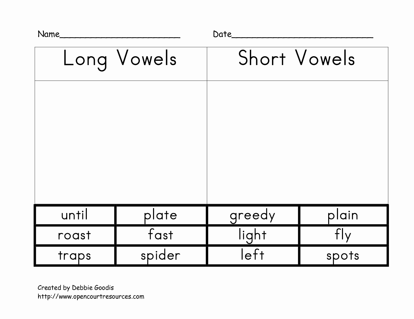 50 Short And Long Vowel Worksheet