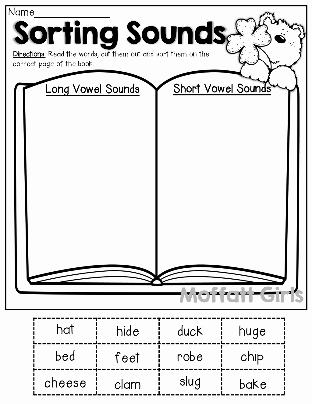 Short and Long Vowels Worksheet Beautiful sorting sounds Long and Short Vowels Cut and Paste