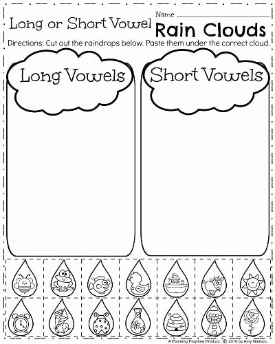 Short and Long Vowels Worksheet Inspirational Spring Kindergarten Worksheets