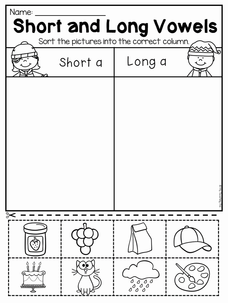 Short and Long Vowels Worksheet Luxury Winter Kindergarten Math and Literacy Worksheet Pack