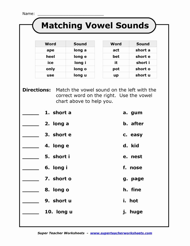 Short and Long Vowels Worksheet Unique Long and Short Vowel sounds Worksheets Google Search