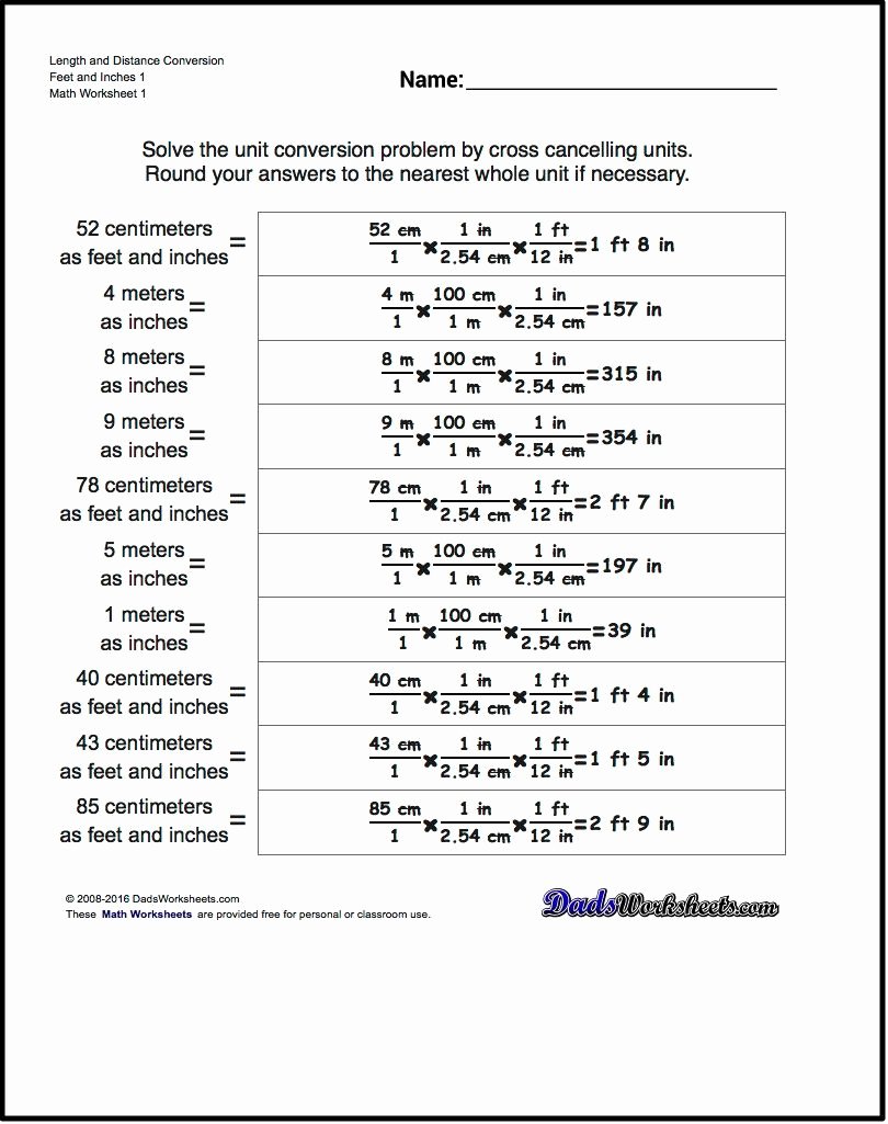 Si Unit Conversion Worksheet Lovely Unit Conversion Worksheets for Converting Metric Si Unit