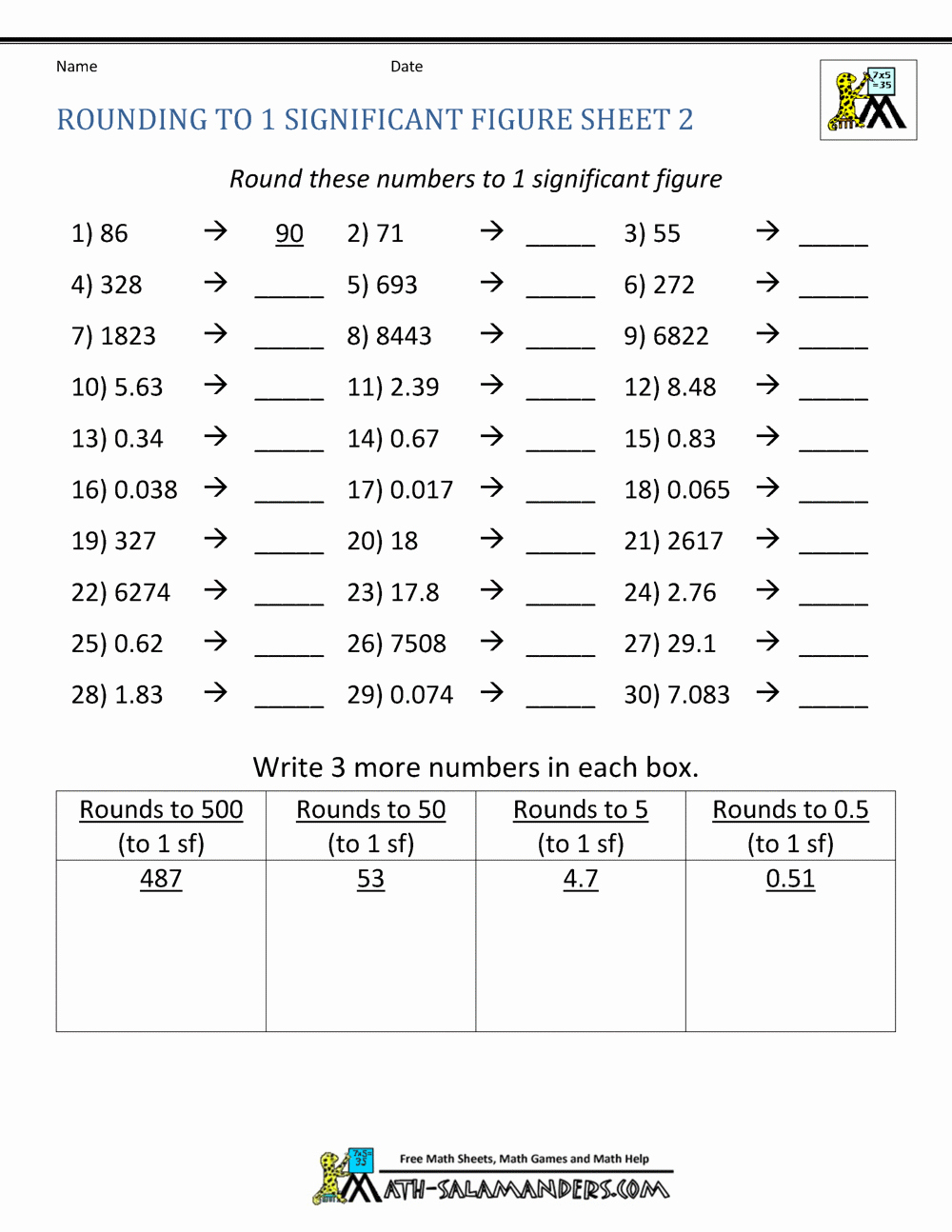 Sig Figs Worksheet with Answers Elegant Rounding Significant Figures