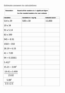Sig Figs Worksheet with Answers Fresh Rounding Dec Places Sig Figs and Estimation by