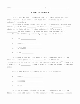 Sig Figs Worksheet with Answers Fresh Sig Figs &amp; Sci Notation Worksheet &amp; Answer Key