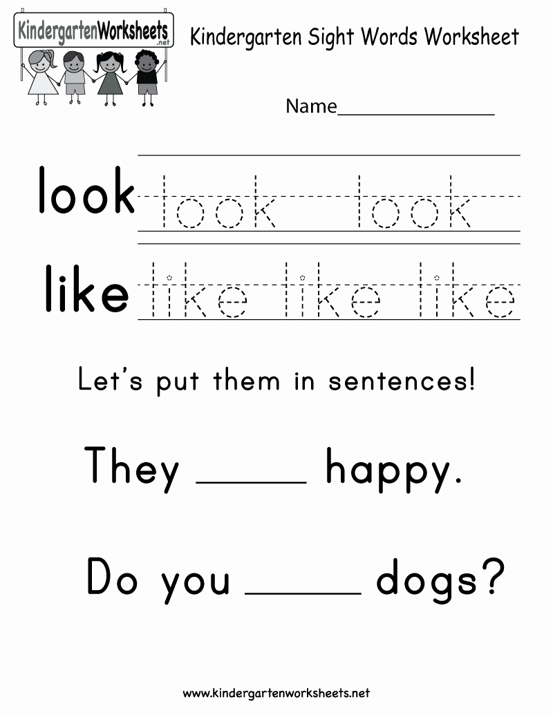 Sight Word Like Worksheet New This is A Sight Word Worksheet for the Words &quot;look&quot; and