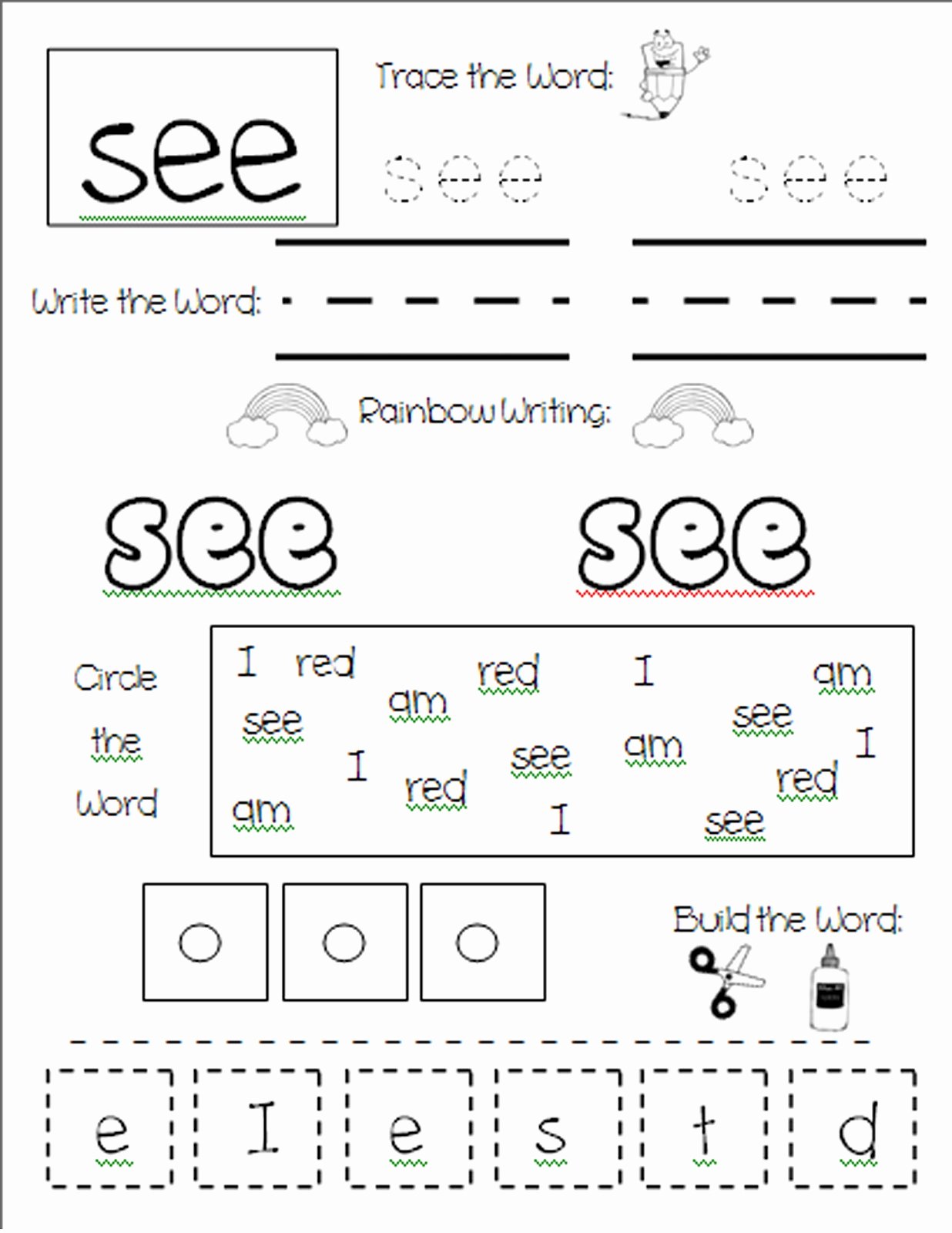 Sight Words Worksheet for Kindergarten Unique the Teacher S Chair Sensational Sight Words