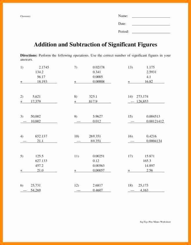 Significant Figures Practice Worksheet Elegant Significant Figures Practice Worksheet