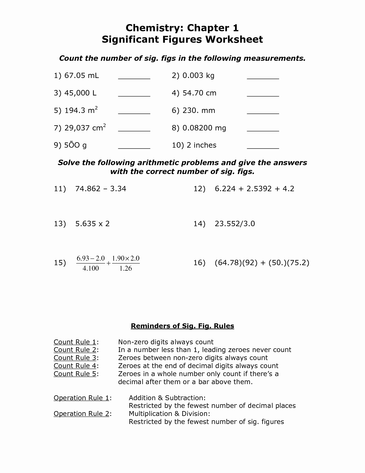 Significant Figures Worksheet Answers Best Of 14 Best Of Classification Matter Worksheet